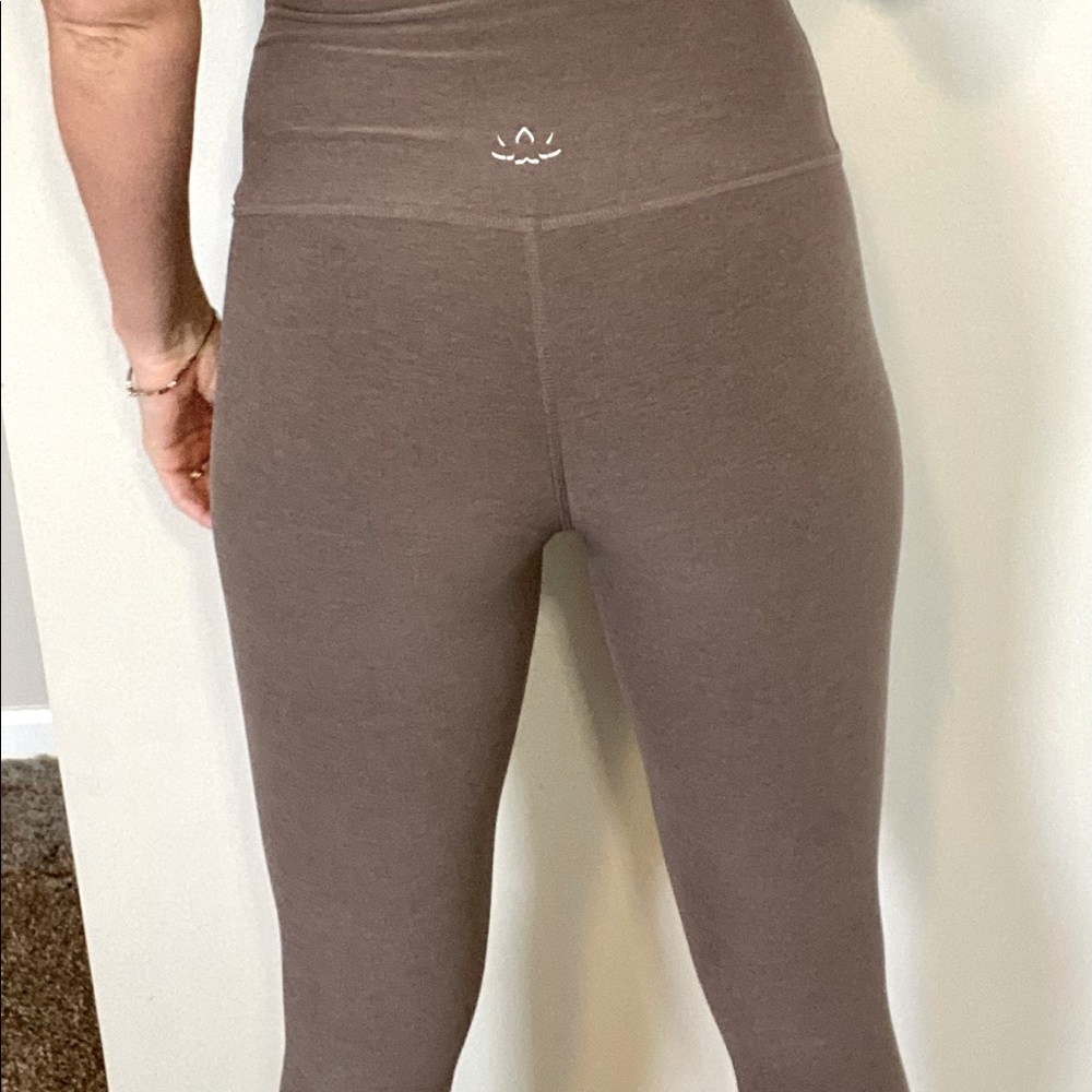 Desert dusk heather Midi High Waisted yoga Legging